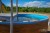 Морозоустойчивый бассейн 488х125см Larimar круглый цвет Дерево, лестница, фильтр насос, скиммер, песок