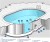 Каркасный бассейн 1010х549х125см Лагуна морозоустойчивый овальный (вкапываемый), скиммер + форсунка