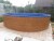 Морозоустойчивый бассейн 500х125см Лагуна круглый цвет шоколад, лестница, фильтр насос, скиммер, песок