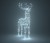 Световой 3D олень "Благородный" 230 см. цвет: белый