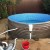 Каркасный бассейн 300х125см Лагуна морозоустойчивый круглый, цвет светлое дерево, скиммер + форсунка
